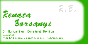renata borsanyi business card